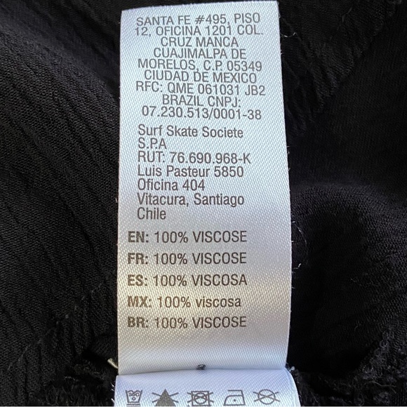 ROXY / Black Gauze Slip Dress Mini Size L Crochet Lace - Picture 6 of 15